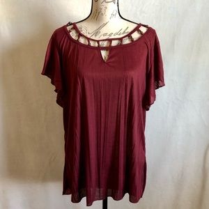 New York Laundry Burgundy Top